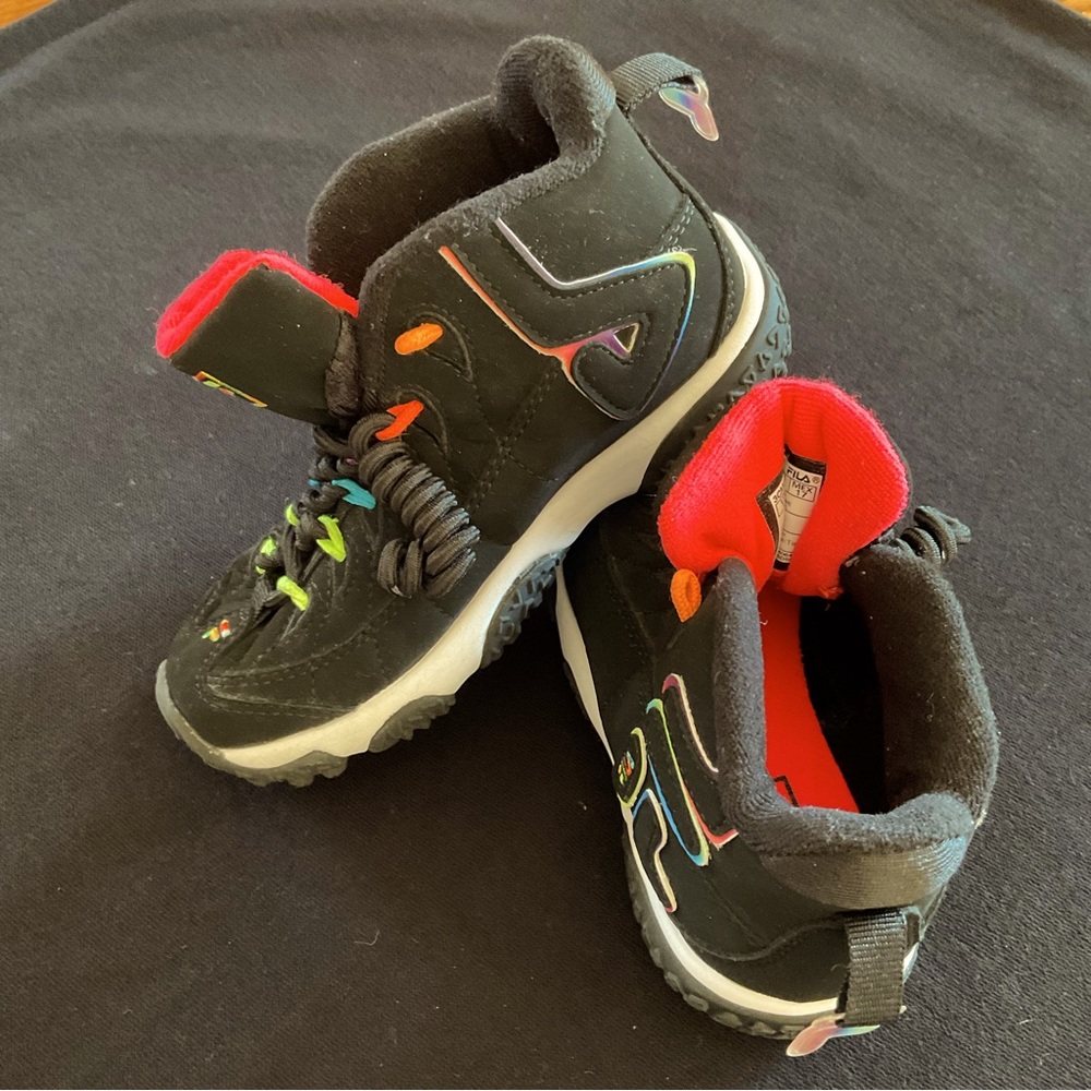Fila Snake Dancer Hightop Basketball Shoes, Girls Sz 11